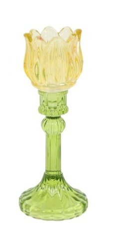 waxinehouder tulp L geel